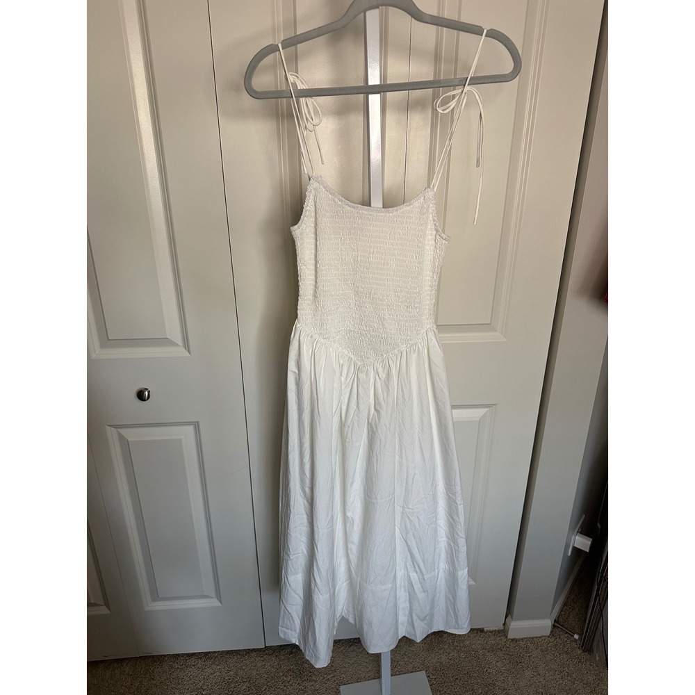 Commense White Midi Dress